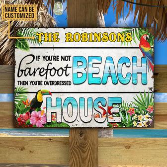 Beach House Barefoot Custom Metal Sign - Beach House Gift - Thegiftio UK