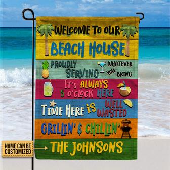 Beach House Welcome Custom Flag - Gift for Beach Lovers - Thegiftio UK