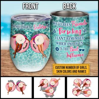 Beach Pool Bestie Custom Wine Tumbler - Gift for Friends - Thegiftio UK