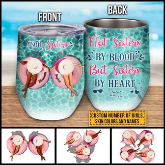 Beach Pool Bestie Custom Wine Tumbler - Gift for Friends - Thegiftio UK