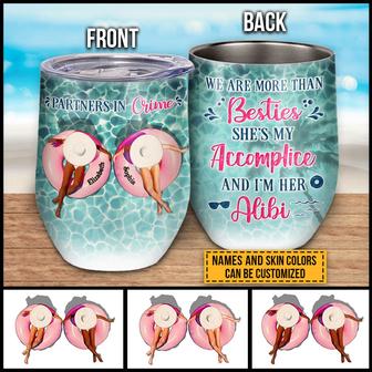 Beach Pool Bestie We Are More Custom Wine Tumbler - Gift - Thegiftio UK