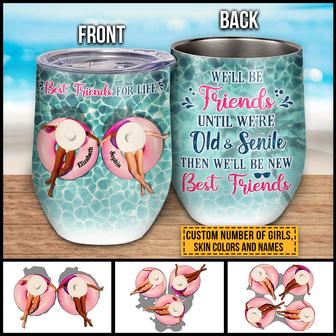 Beach Pool Bestie Custom Wine Tumbler - Gift for Friends - Thegiftio UK
