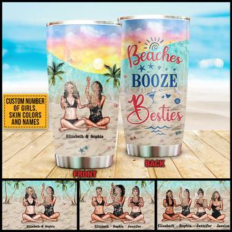 Beach Sandy Bestie Custom Tumbler - Gift for Best Friends - Thegiftio UK