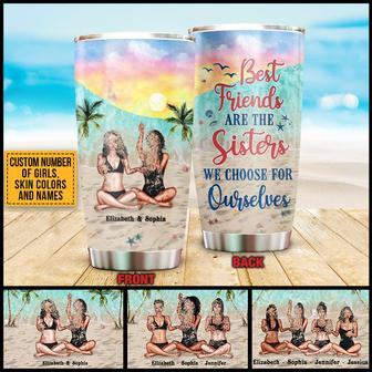 Beach Sandy Bestie Custom Tumbler - Gift for Best Friends - Thegiftio UK