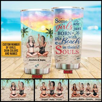 Beach Sandy Bestie Ocean In Souls Custom Tumbler - Thegiftio UK