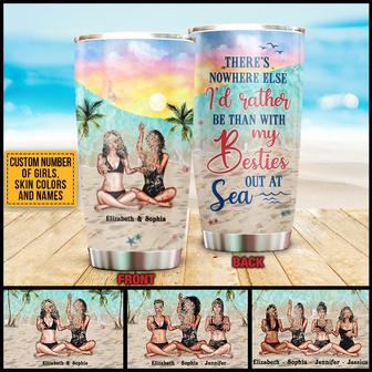 Beach Sandy Bestie Out At Sea Custom Tumbler - Bestie Gift - Thegiftio UK