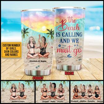 Beach Sandy Bestie Custom Tumbler - Gift for Best Friends - Thegiftio UK