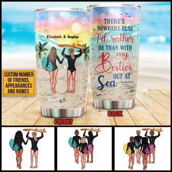 Beach Surfing Bestie Out At Sea Custom Tumbler - Thegiftio UK