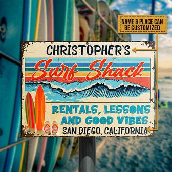 Beach Surf Shack Custom Metal Sign - Gift for Beach Lovers - Thegiftio UK