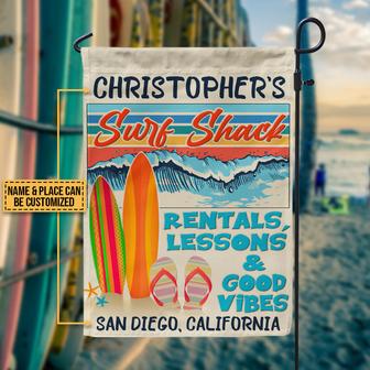 Beach Surfing Surf Shack Custom Flag - Gift for Beach Lovers - Thegiftio UK