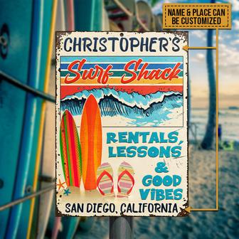 Beach Surf Shack Custom Metal Sign - Gift for Beach Lovers - Thegiftio UK