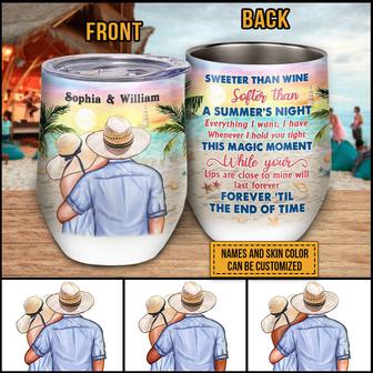 Beach Couple Dressed Sweeter Than Wine Custom Tumbler - Gift - Thegiftio UK