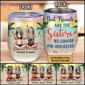 Beach Sandy Bestie Custom Tumbler - Gift for Best Friends - Thegiftio UK