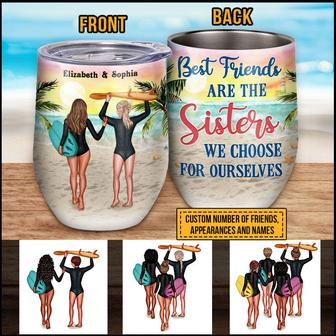 Beach Surfing Bestie Custom Tumbler - Gift for Best Friends - Thegiftio UK