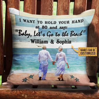 Let's Go To The Beach Custom Pillow - Gift for Couples - Thegiftio UK