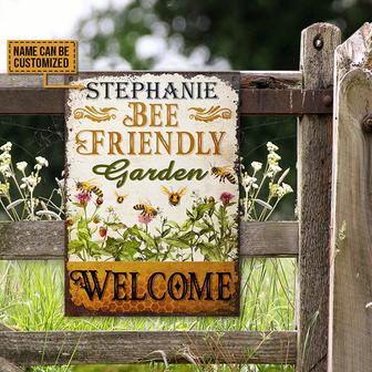 Bee Friendly Garden Custom Metal Sign - Gift for Gardener - Thegiftio UK