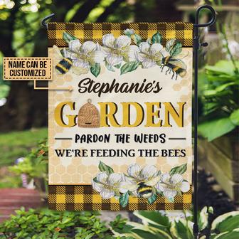 Bee Garden Pardon The Weeds Custom Flag - Bee Lover Gift - Thegiftio UK