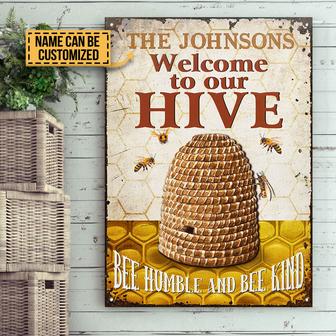 Bee Humble And Bee Kind Custom Metal Sign - Gift for Friends - Thegiftio UK