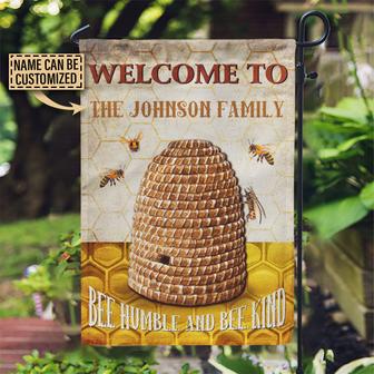 Bee Welcome Humble And Bee Kind Custom Flag - Gift for Home - Thegiftio UK