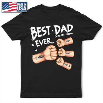 Best Dad Grandpa Fist Bump Custom T-Shirt - Gift for Dad - Thegiftio UK