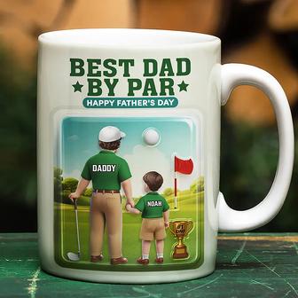 Best Daddy By Par 3D Effect Custom Mug - Gift for Dad - Thegiftio UK