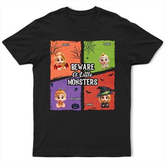 Beware Of Little Monsters Custom T Shirt - Halloween Gift - Thegiftio UK