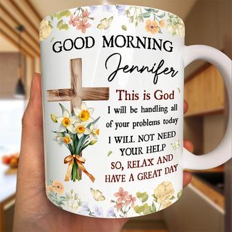 Birth Flower Bouquet Good Morning This Is God Custom Mug - Thegiftio UK