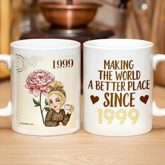 Birth Month Flowers Bloom Personalized Mug - Gift for Mom - Thegiftio UK