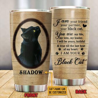Black Cat Your Friend Custom Tumbler - Gift for Cat Lovers - Thegiftio UK