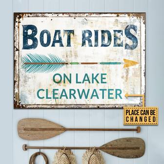 Personalized Boating Rides On Lake Custom Metal Sign - Gift - Thegiftio UK