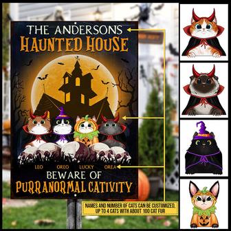 Cat Cosplay Halloween Beware Of Custom Metal Sign - Thegiftio UK