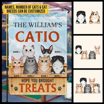 Catio Hope You Brought Cat Treats Custom Flag - Thegiftio UK
