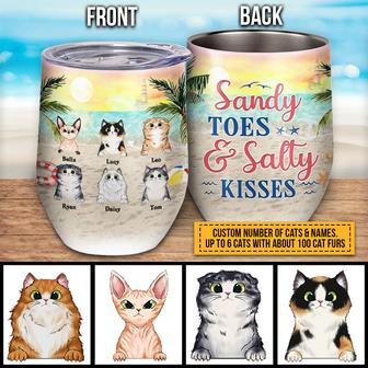 Cat Beach Sandy Toes Custom Tumbler - Gift for Cat Lovers - Thegiftio UK