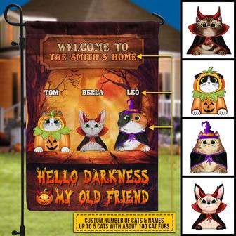 Cat Cosplay Hello Darkness My Old Friend Custom Flag - Gift - Thegiftio UK