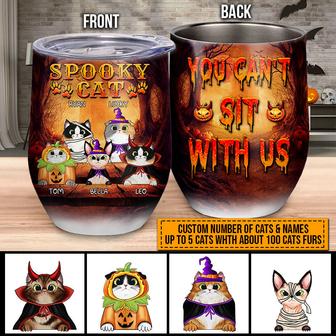 Cat Cosplay You Can't Sit With Us Custom Wine Tumbler - Gift - Thegiftio UK