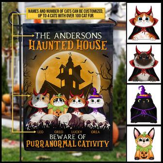 Cat Cosplay Halloween Beware Of Custom Flag - Halloween Gift - Thegiftio UK