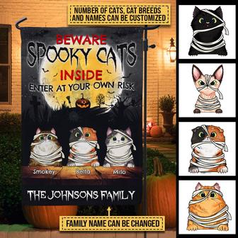 Cat Lovers Beware Of The Cats Custom Flag - Cat Lovers Gift - Thegiftio UK