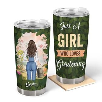 Just A Girl Who Loves Gardening Personalized Tumbler - Thegiftio UK