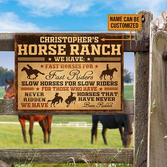 We Have Fast Horses Custom Metal Sign - Gift for Horse Fans - Thegiftio UK