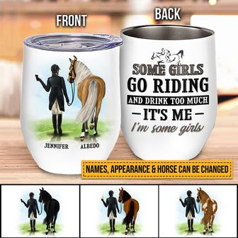 Cowboy Cowgirl Horse Riding Custom Wine Tumbler - Gift - Thegiftio UK