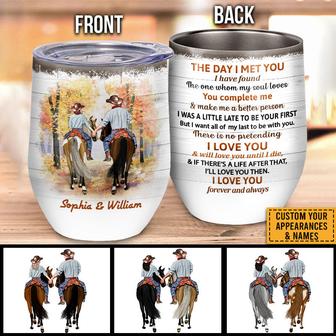 Cowboy Couple The Day I Met You Custom Wine Tumbler - Gift - Thegiftio UK