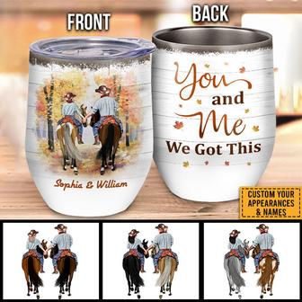 Cowboy Couple We Got This Custom Wine Tumbler - Couple Gift - Thegiftio UK