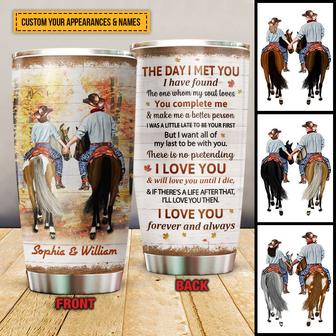Cowboy Couple The Day I Met You Custom Tumbler - Gift - Thegiftio UK