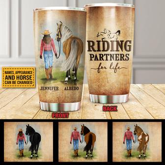 Riding Partners For Life Custom Tumbler - Horse Lovers Gift - Thegiftio UK