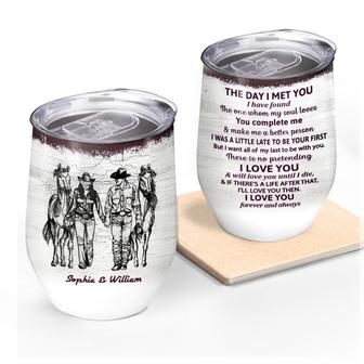 The Day I Met You Sketch Custom Tumbler - Gift for Couples - Thegiftio UK
