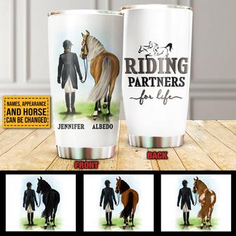 Riding Partners For Life Custom Tumbler - Horse Lovers Gift - Thegiftio UK