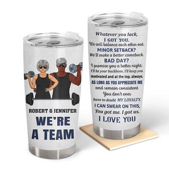 We Are A Team Gym Fitness Custom Tumbler - Gift for Couples - Thegiftio UK