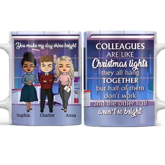 Colleagues Are Like Christmas Light Custom Mug - BFF Gift - Thegiftio UK