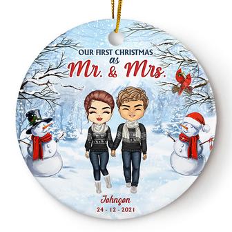 Christmas Couple Our First Christmas Together Custom - Thegiftio UK