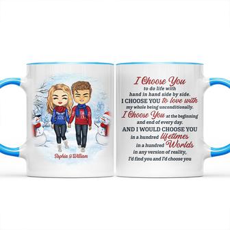 Christmas Couple I Choose You Custom Mug - Gift for Couple - Thegiftio UK